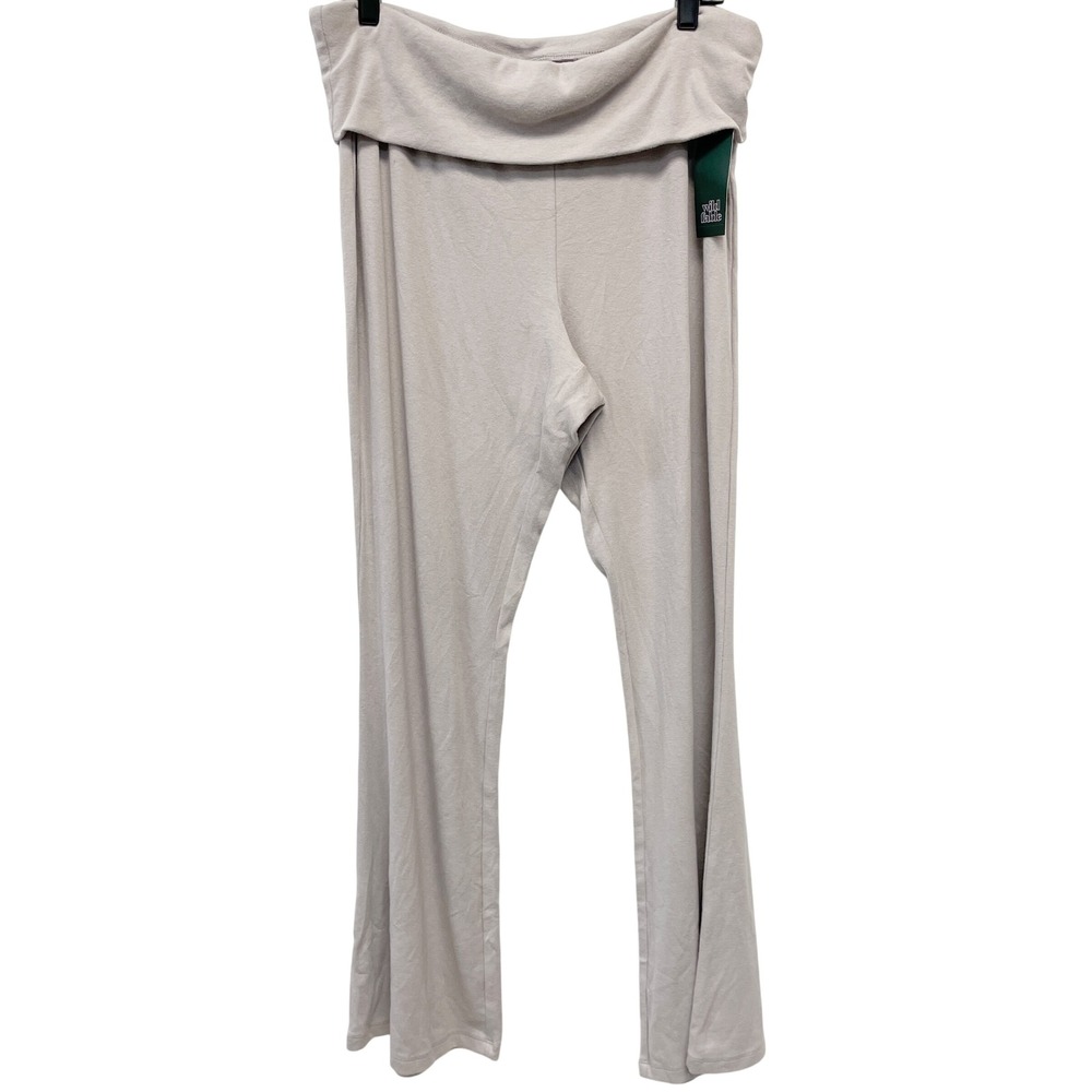 Wild Fable Women's Taupe Fold-Over Waist Relaxed Lounge Pants Size XXL‎